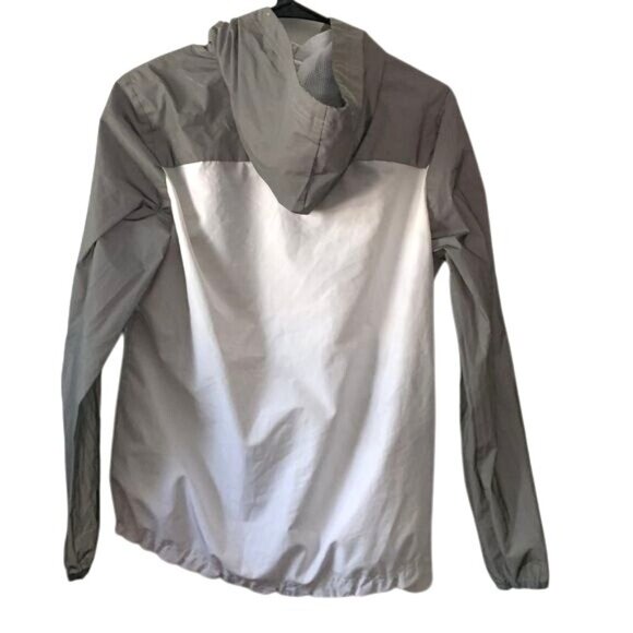 Fila Sport Womens Hooded Windbreaker Jacket S Polyester Gray/White - Picture 4 of 7